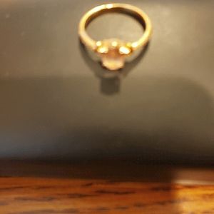 10kt rose gold pink morganite stone with diamond c